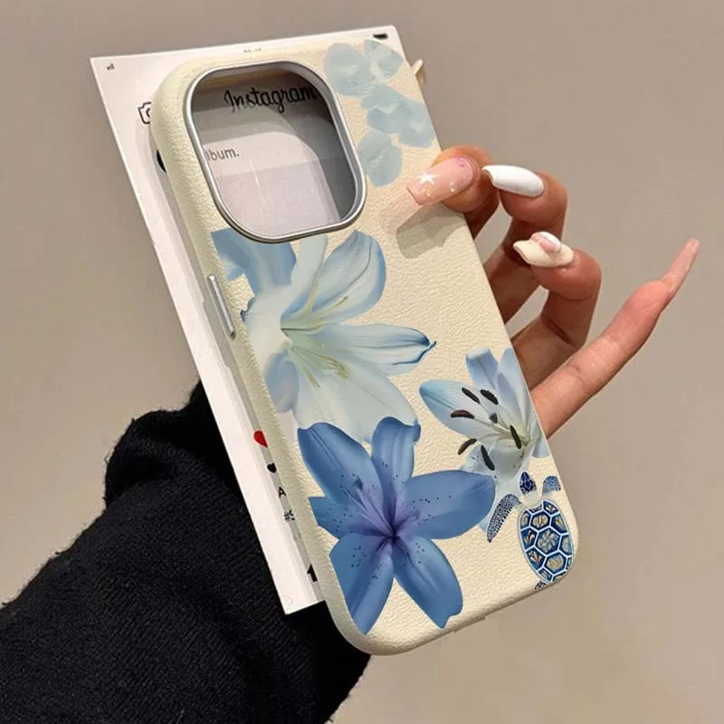 Elegant Blue Lily Fashion Patt - Xiaomi Redmi Note 13 ulasan dan harga