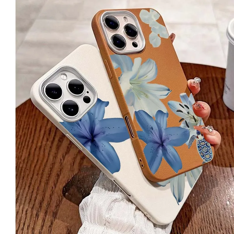 Elegant Blue Lily Fashion Patt - Xiaomi Redmi Note 13 ulasan dan harga